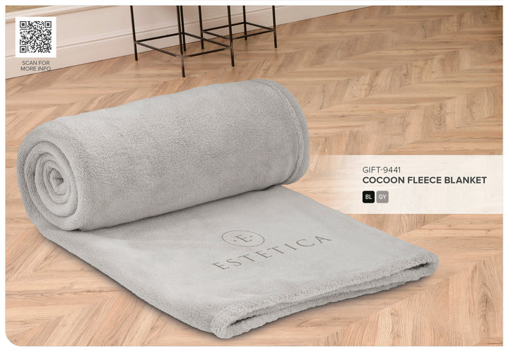 Cocoon Fleece Blanket-Fleece Blankets-corporate gift ideas for employees-branded corporate gifts | corporate gifts south africa | Just Brand