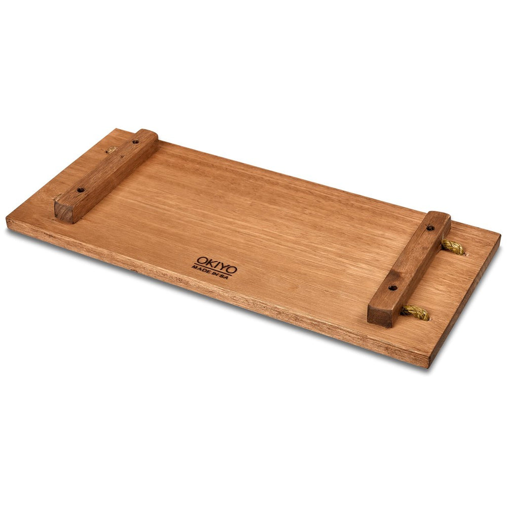 Okiyo Homegrown Rectangular Hardwood Food Platter-Food Platters-corporate gift ideas for employees-branded corporate gifts | corporate gifts south africa | Just Brand
