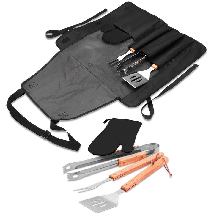 Altitude Griller 4-Piece Braai Apron Set-Braai Sets-corporate gift ideas for employees-branded corporate gifts | corporate gifts south africa | Just Brand