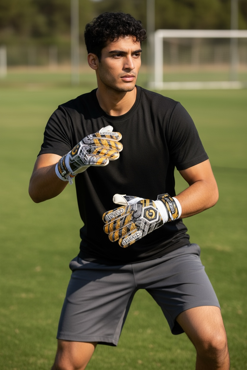 GRIP SPORT Soccer Goal Keeper Gloves - Pro Champ Black/Orange