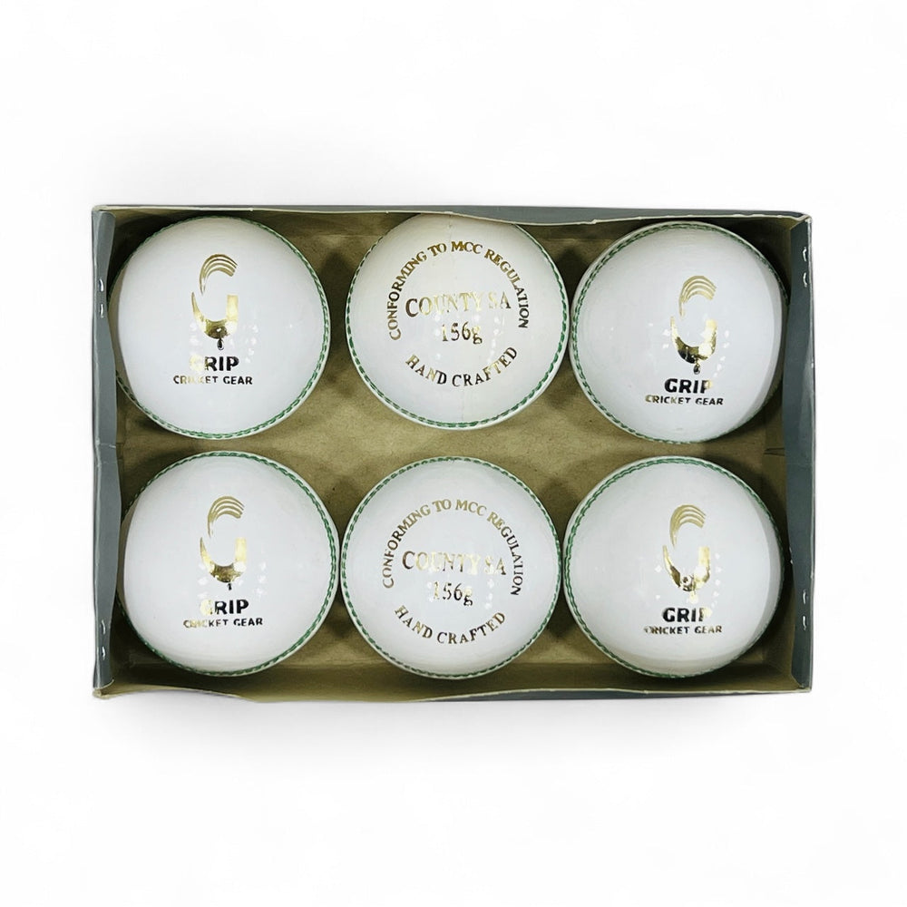 Grip Cricket Ball 156g - 4 PC (6 pcs box) White