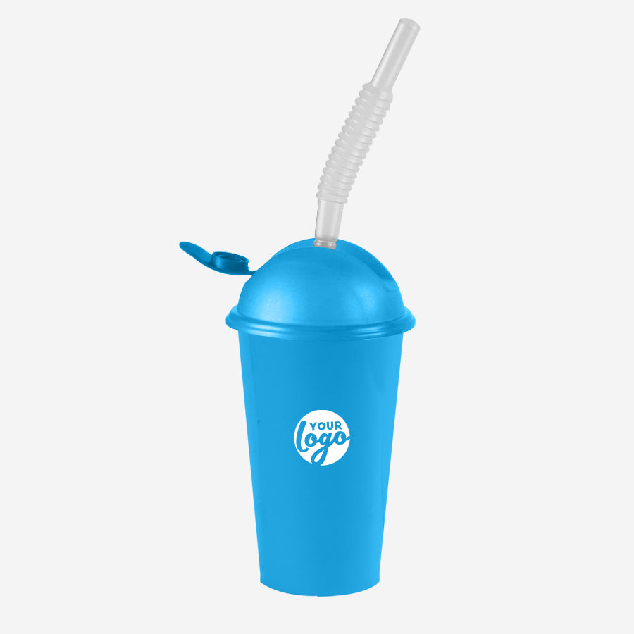 Kiddies Drinking Cup with Cap & Straw – Solid – Lumoss