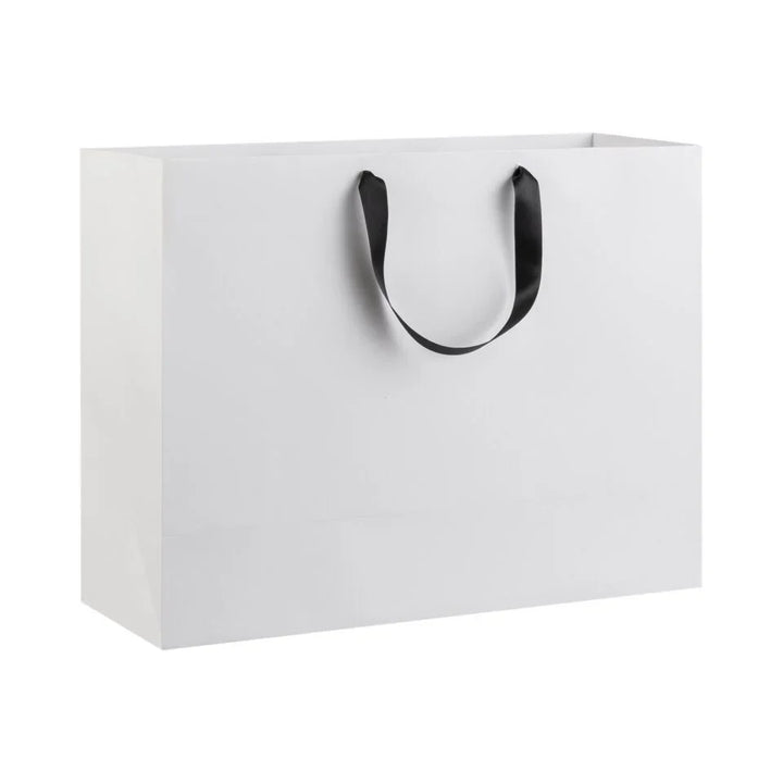 Luxe White Tote Carrier Bag