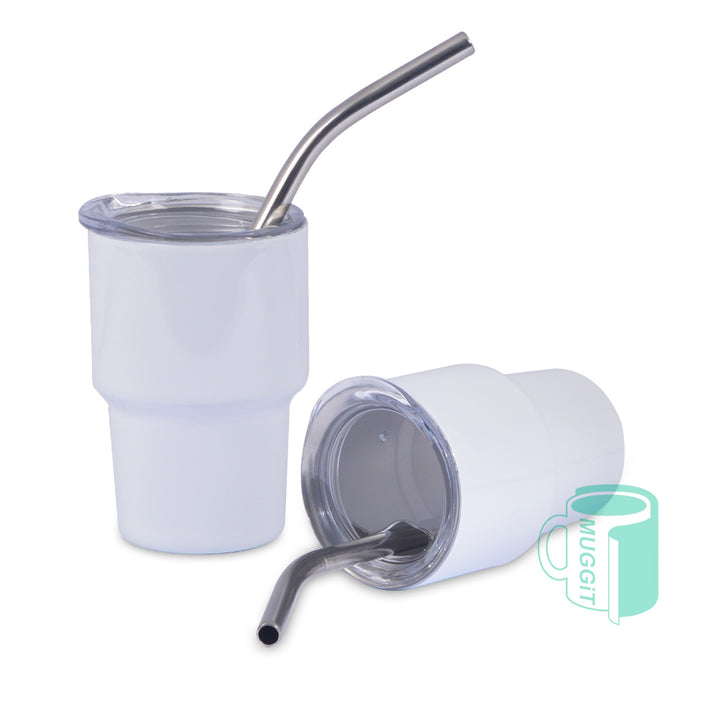 Mug Stainless Steel Tumbler 3oz with straw - Pack of 5 - product view 1