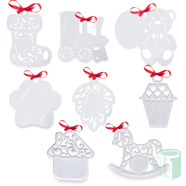 Two-Tone Sublimation Hanging Ornaments - Pack of 5 - product view 1