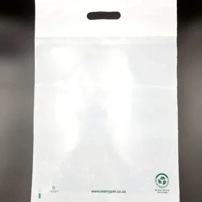 Biodegradable Boutique Bags White Medium