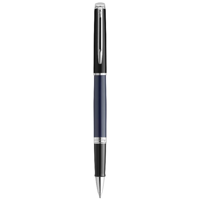 Waterman Hemisphere CB Roller Ball Pen Fine Nib Black Ink - Black Navy Chrome Trim