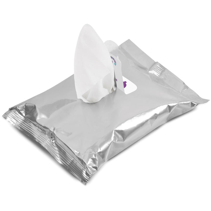 Mevia Sanitising Wet Wipes - 20 sheets-Wipes & Tissues-corporate gift ideas for employees-branded corporate gifts | corporate gifts south africa | Just Brand