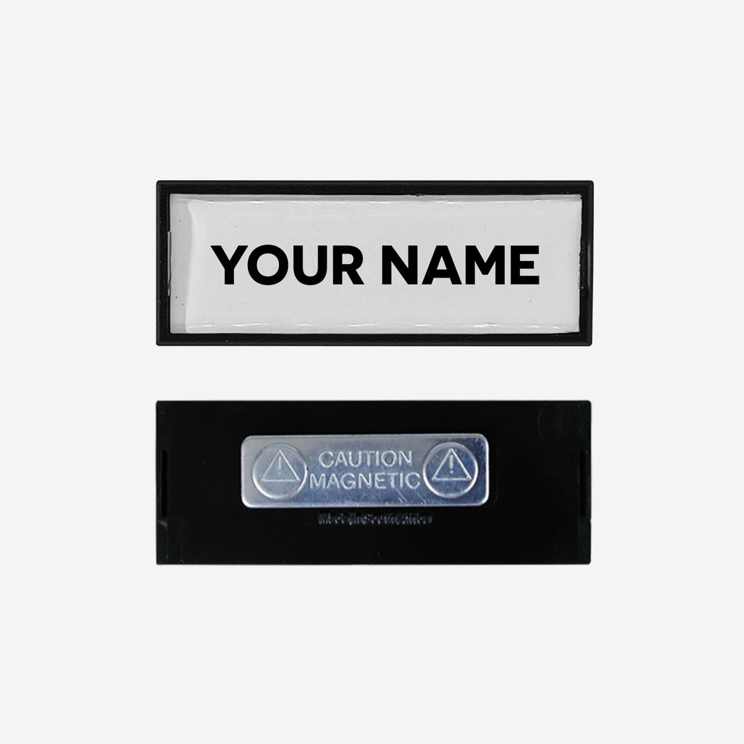 Name Badge: Snap Fit Large With Metal Magnet Bar Fitting – Lumoss