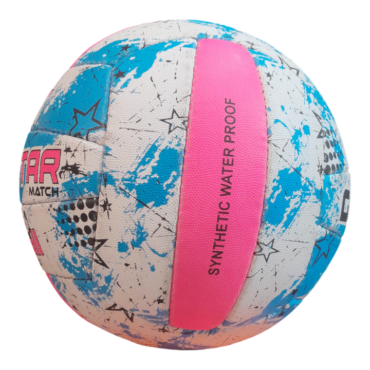 Grip Star Netball Match Hand Stitched Ball | Roma | Blue