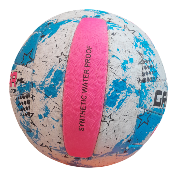Grip Star Netball Match Hand Stitched Ball | Roma | Blue