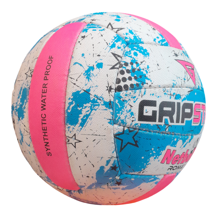 Grip Star Netball Match Hand Stitched Ball | Roma | Blue