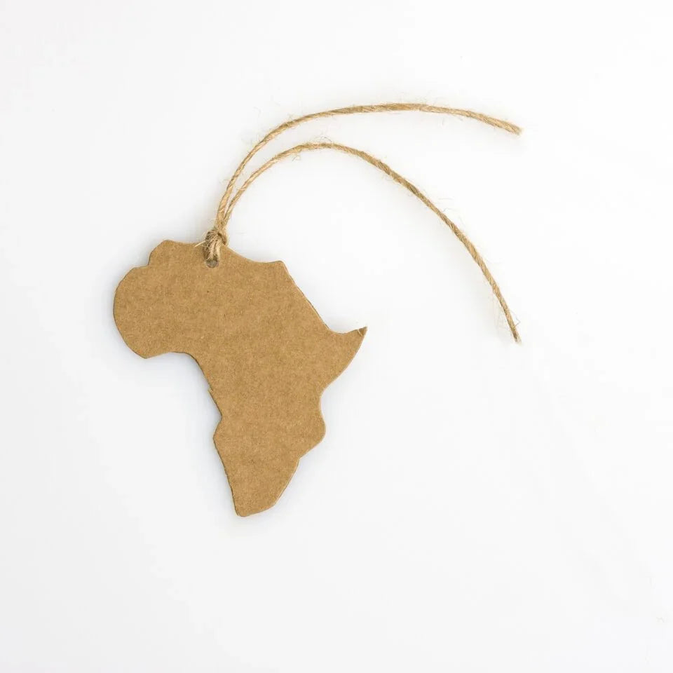 Africa Shape Gift Tags