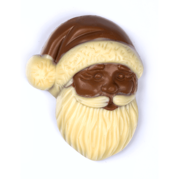 Milk and White Chocolate Santa Head