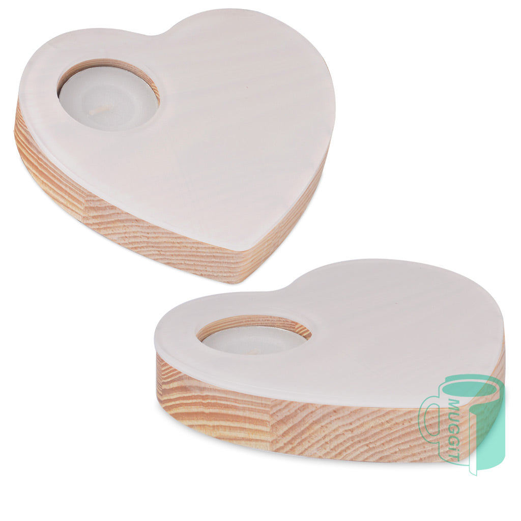 Sublimation Candle Holder Heart - product view 1