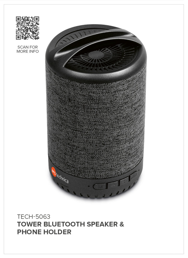 Tower Bluetooth Speaker & Phone Holder