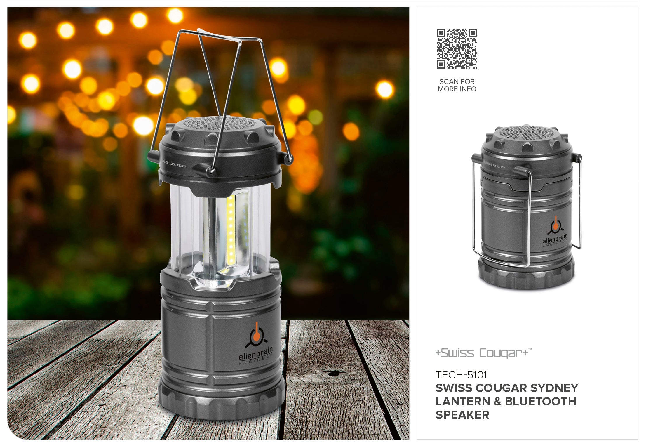 Swiss Cougar Sydney Lantern & Speaker | Real Tech Audio – Just Brand