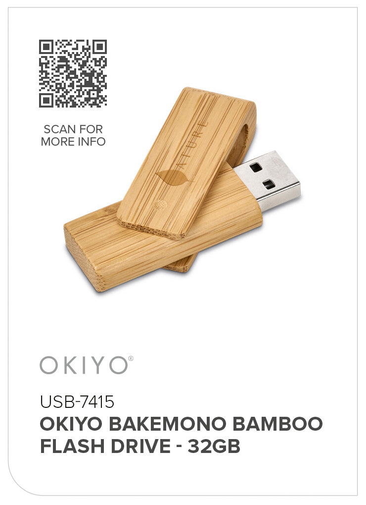 Okiyo Bakemono Bamboo Flash Drive - 32GB