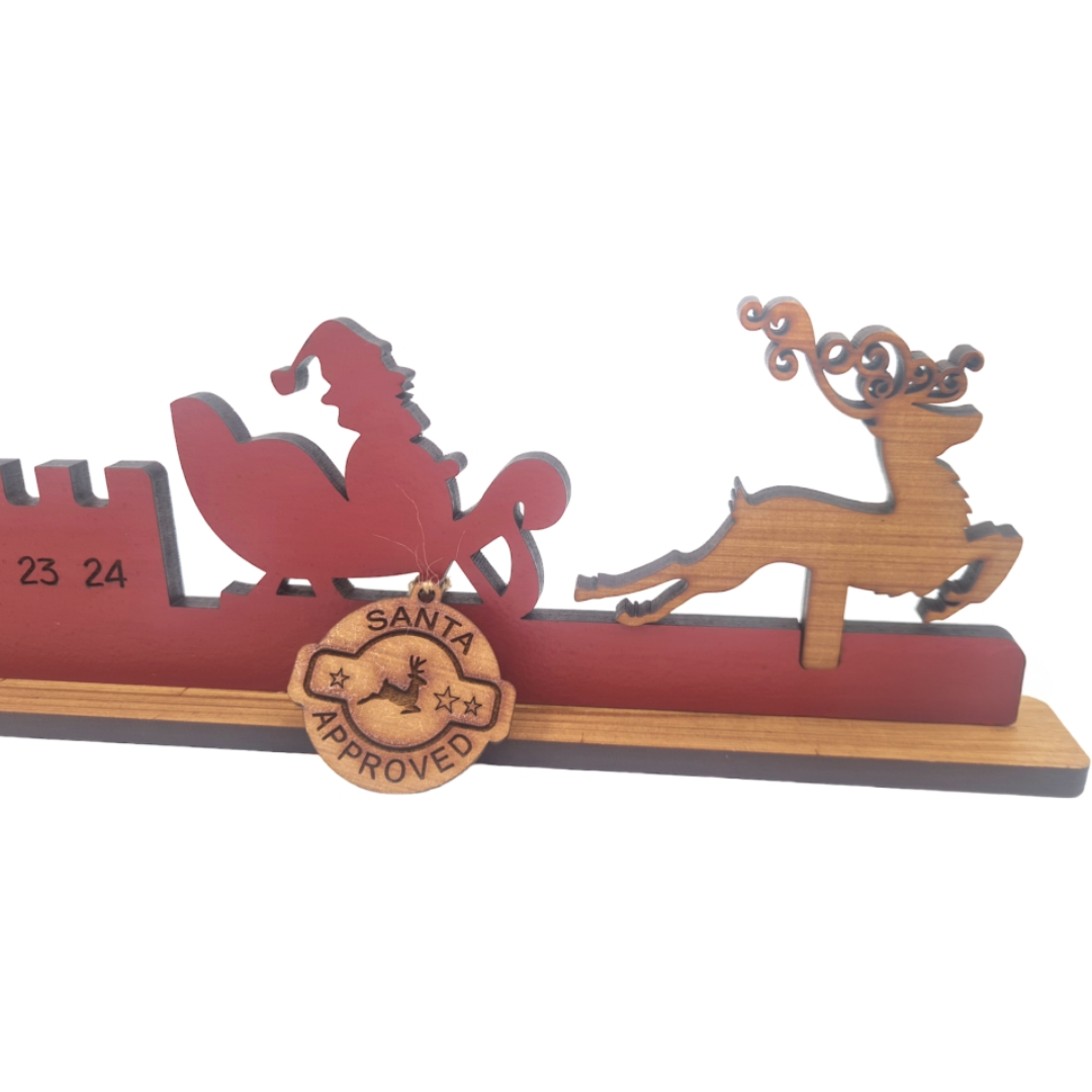 Sleigh Advent Calendar Large Red
