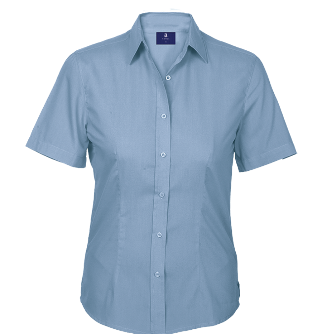 Basic Poly Cotton Blouse Short Sleeve Ladies