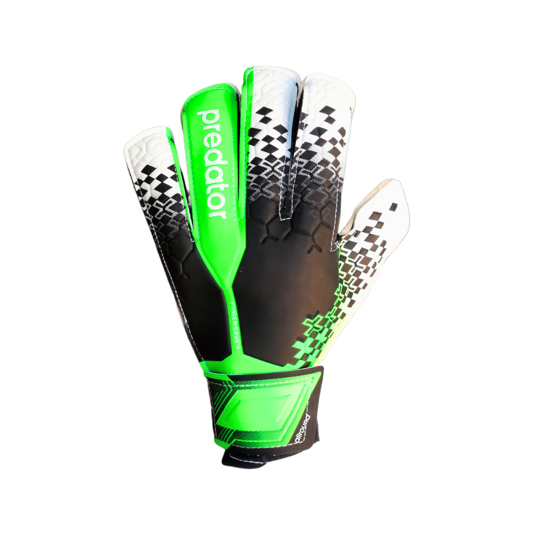 Grip Goal Keeper Glove | Adigo | Finger Protect | Green/Black