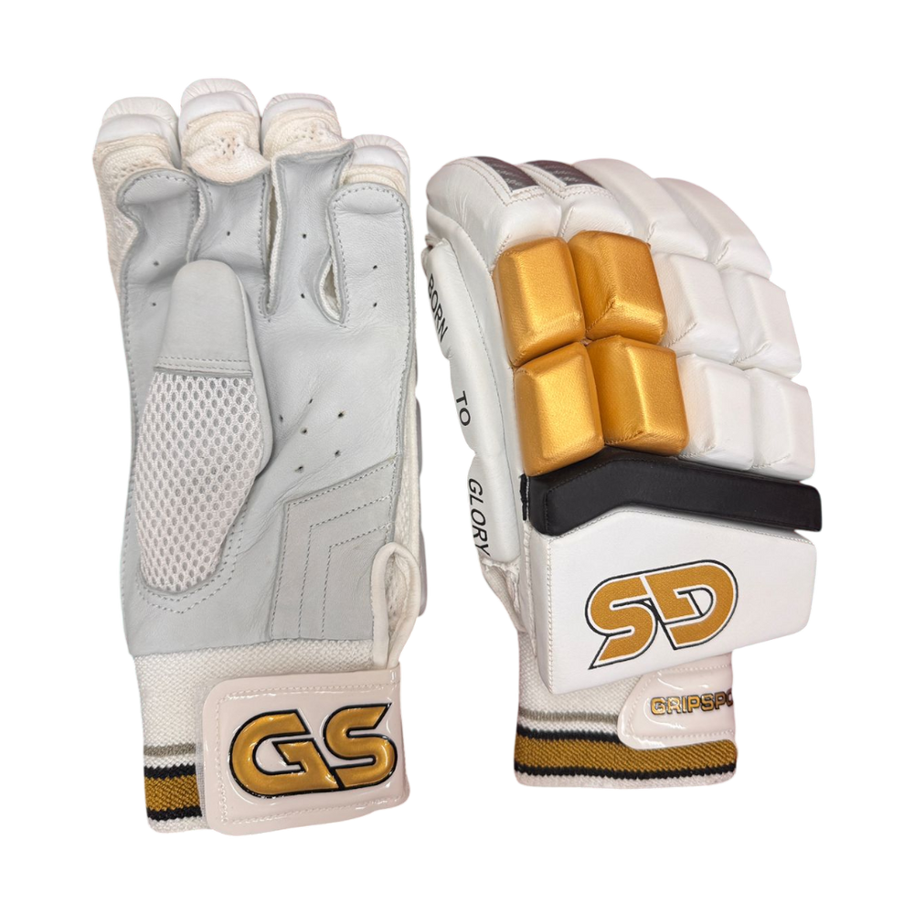 GS Batting Glove Outdoor | White and Gold