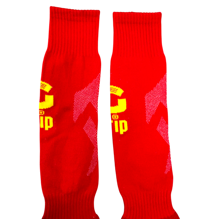 Grip Premium Padded Soccer Socks | Red