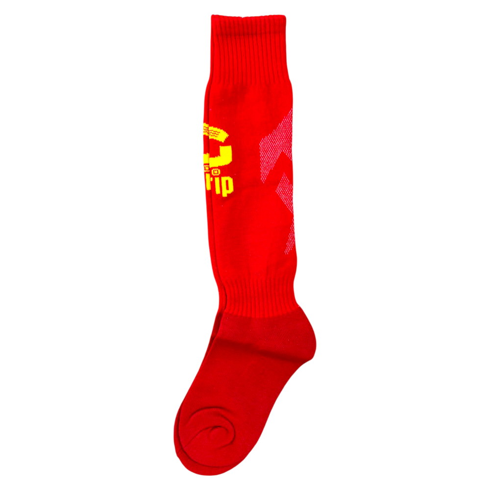 Grip Premium Padded Soccer Socks | Red | Set Of 14