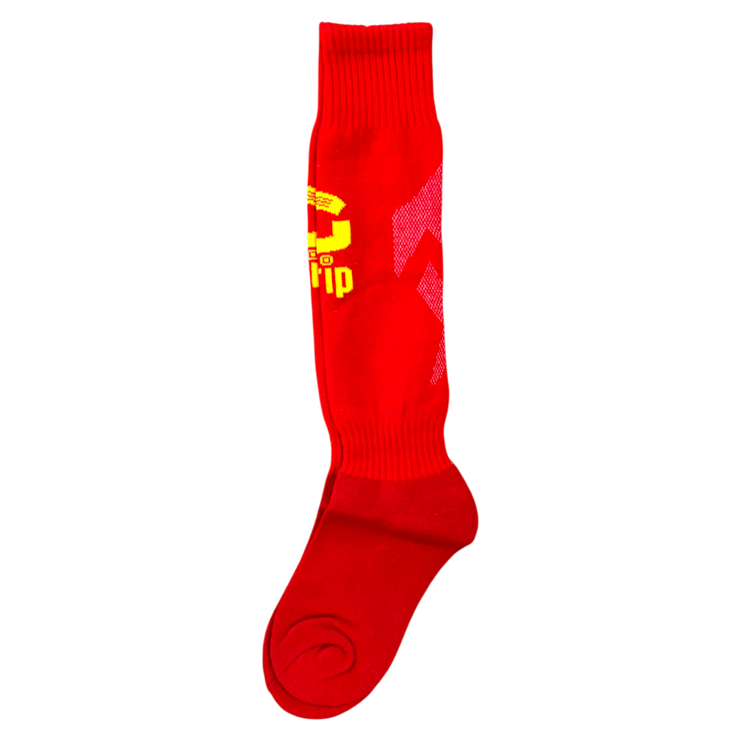 Grip Premium Padded Soccer Socks | Red | Set Of 14