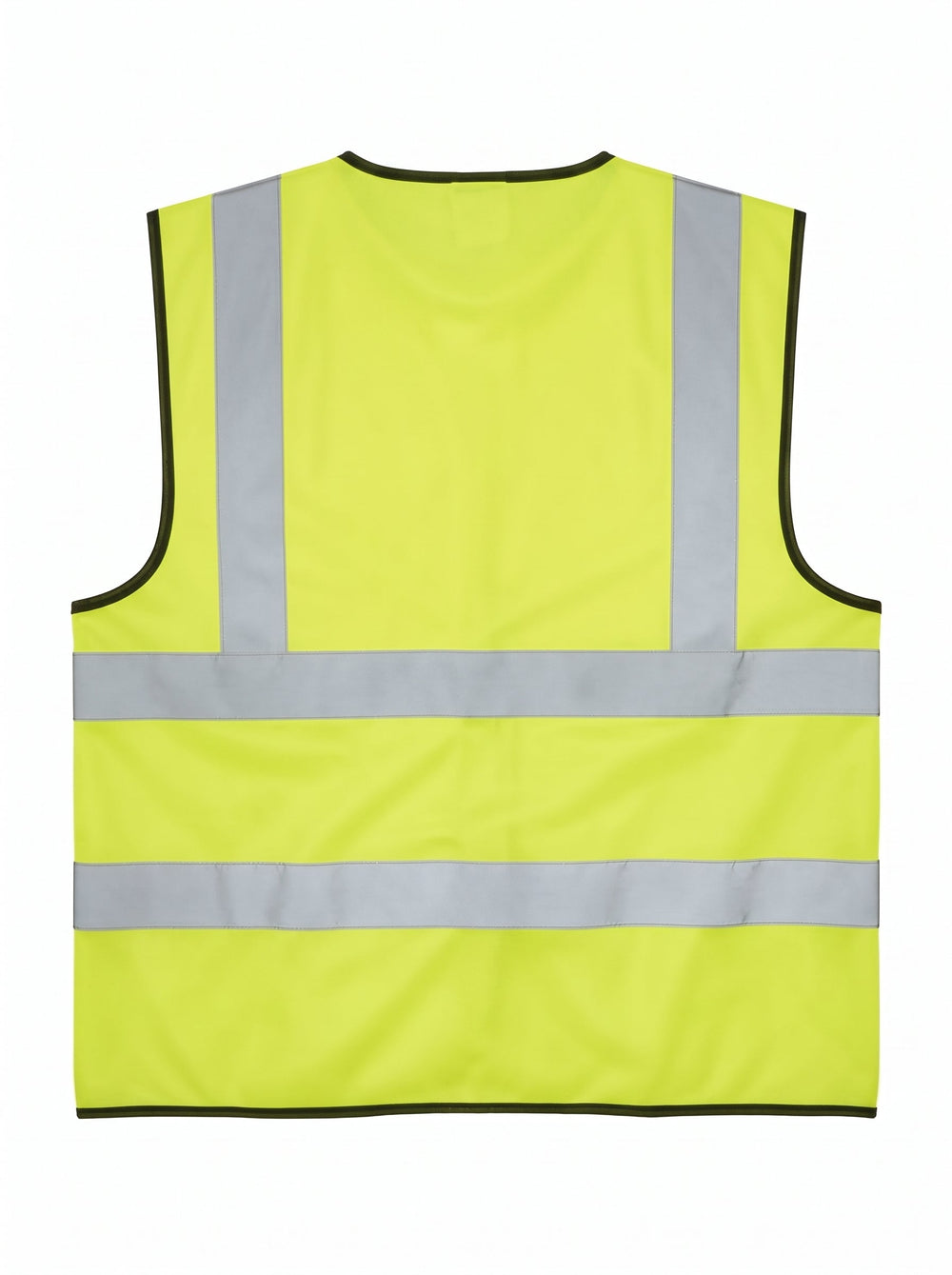 High-Visibility Yellow Safety Vest with ID Pocket & Zipper