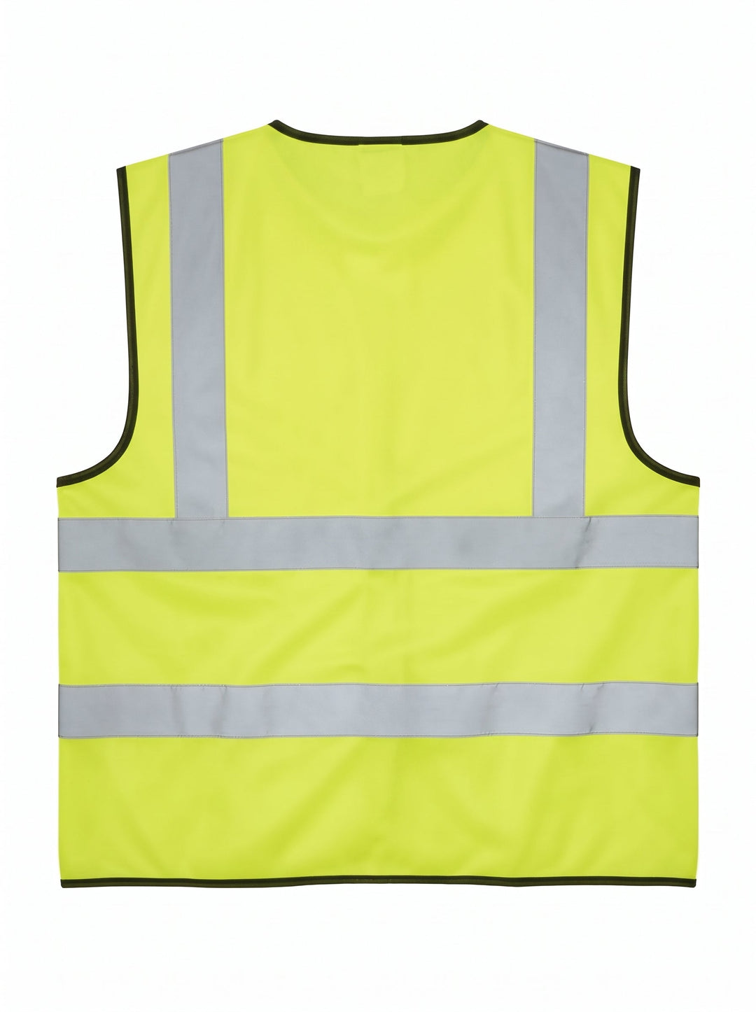 High-Visibility Yellow Safety Vest with ID Pocket & Zipper