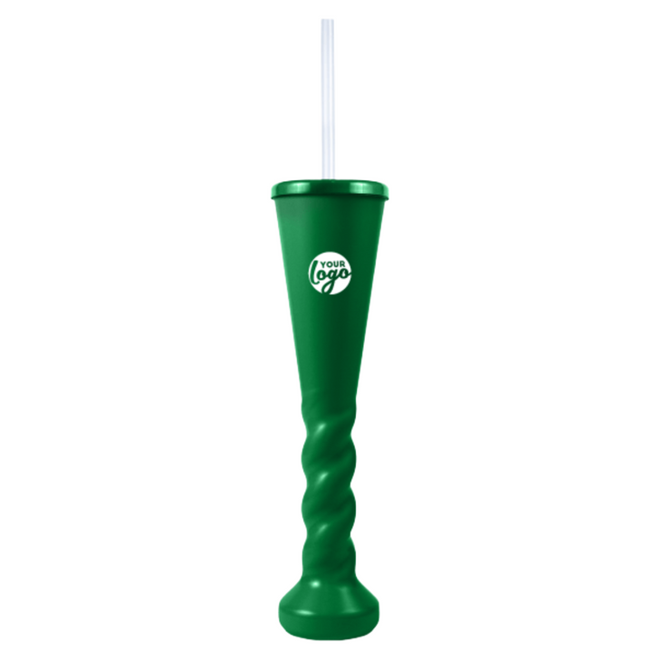 Swirl Yard Glass with Cap and Straw