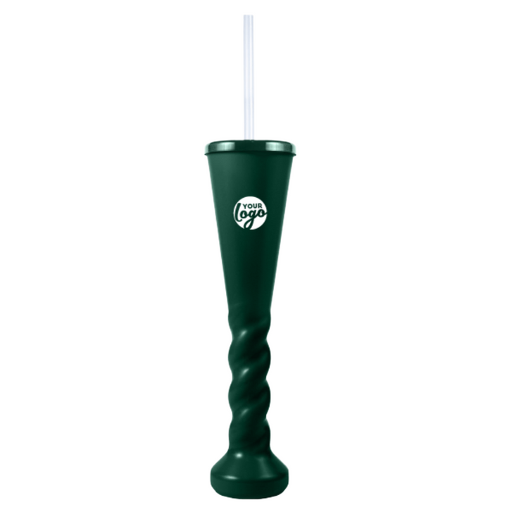 Swirl Yard Glass with Cap and Straw
