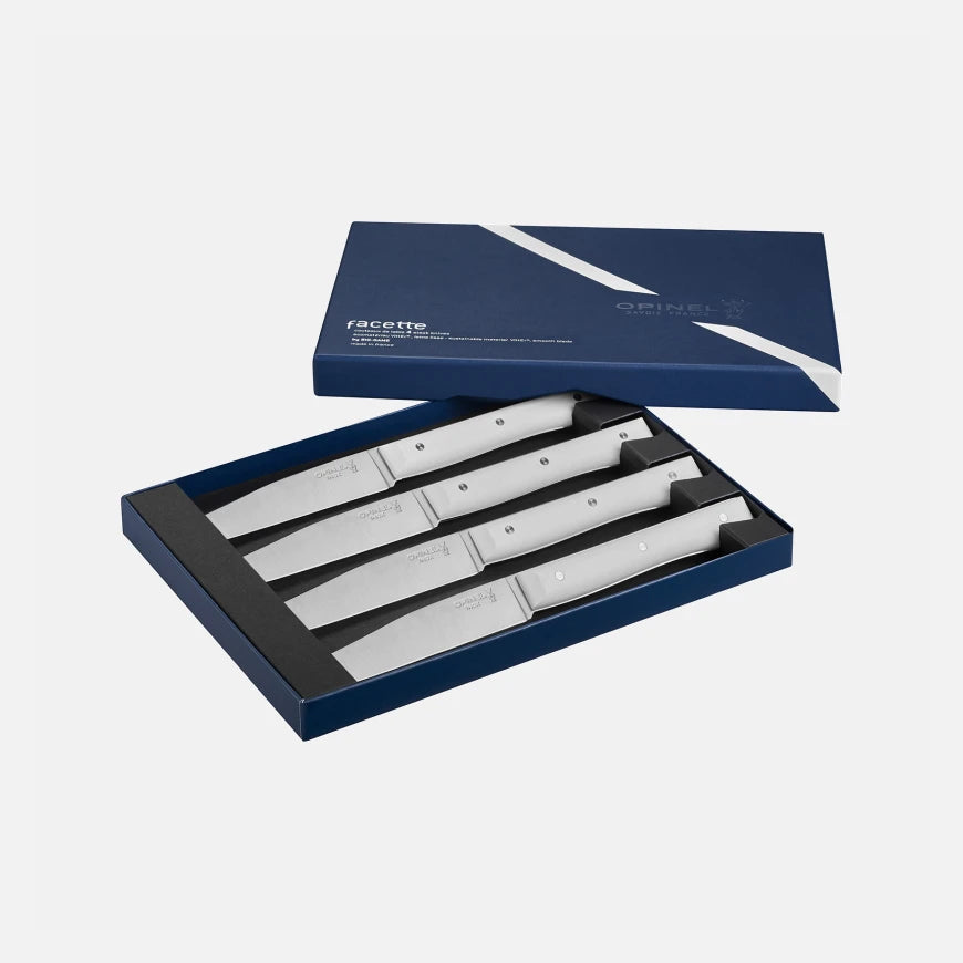 Opinel Facette Table Knives – Set of 4 – White