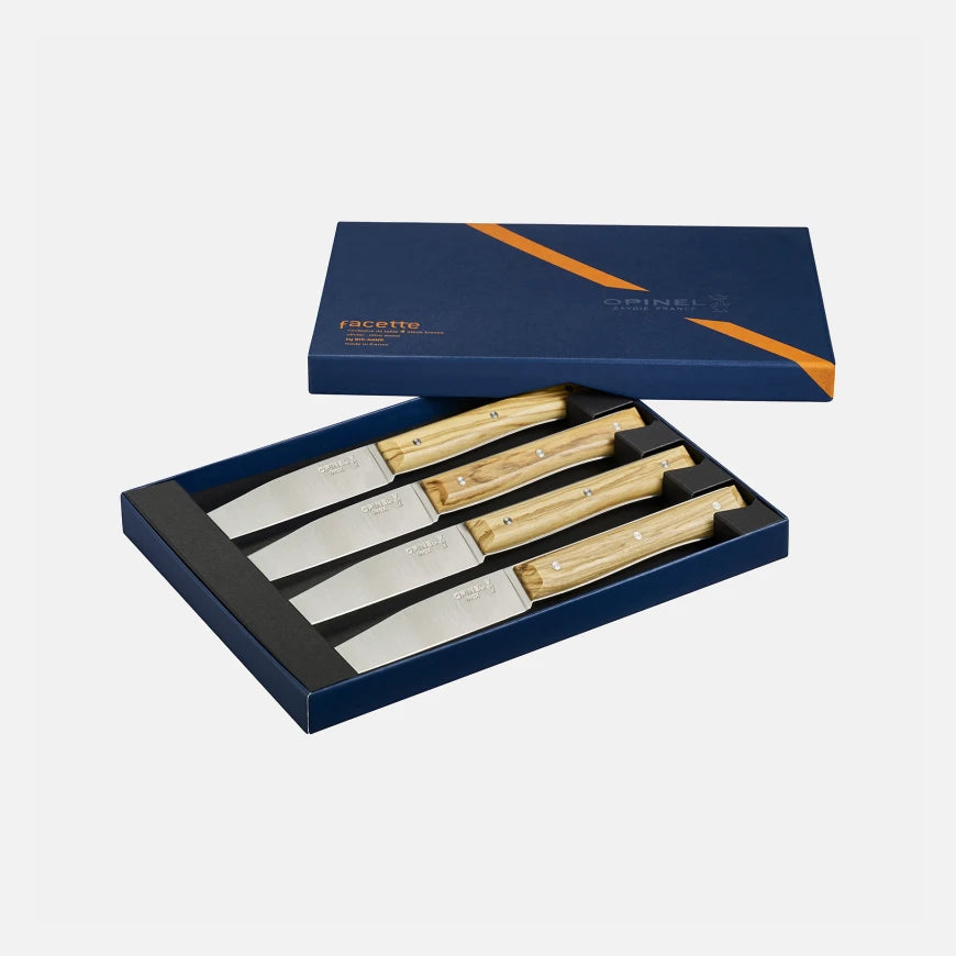 Opinel Facette Table Knives – Set of 4 – Olivier