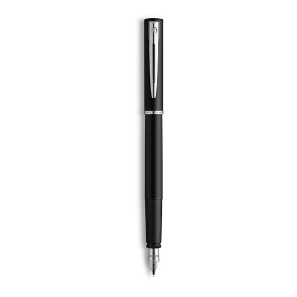 Waterman Allure Fountain Pen Fine Nib Black Ink - Black Chrome Trim