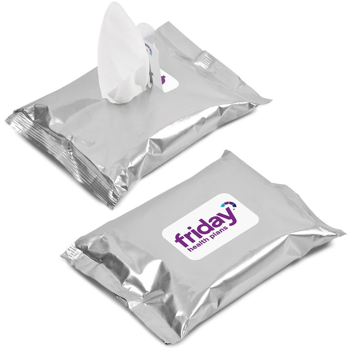 Mevia Sanitising Wet Wipes - 20 sheets-Wipes & Tissues-corporate gift ideas for employees-branded corporate gifts | corporate gifts south africa | Just Brand