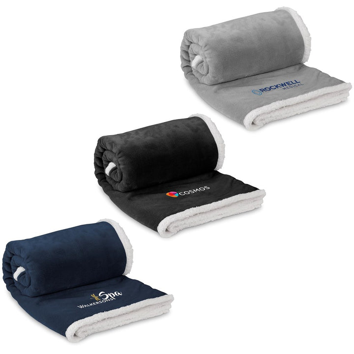 US Basic Mckinley Sherpa Fleece Blanket-Fleece Blankets-corporate gift ideas for employees-branded corporate gifts | corporate gifts south africa | Just Brand