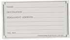 Luggage Address Card Inserts – Pack of 50