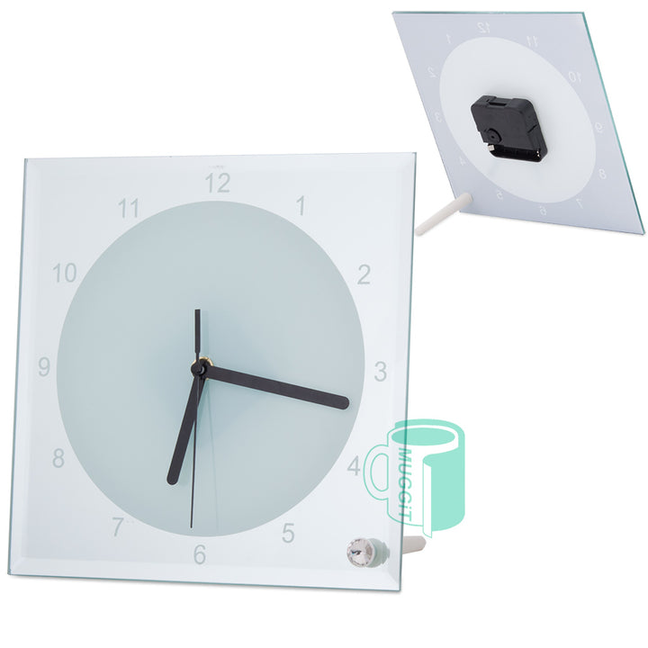 Clock Glass Square Mirror - product view 1