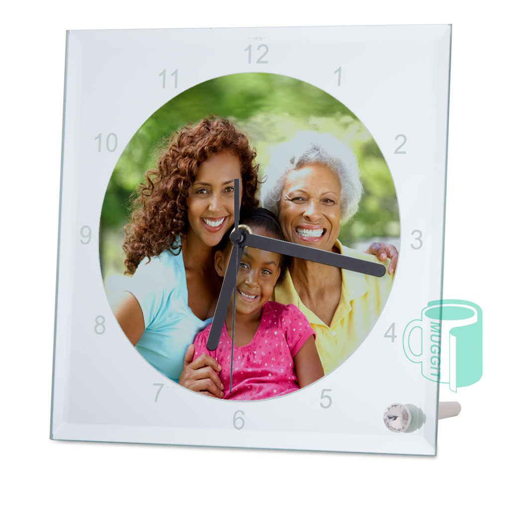 Clock Glass Square Mirror - product view 2