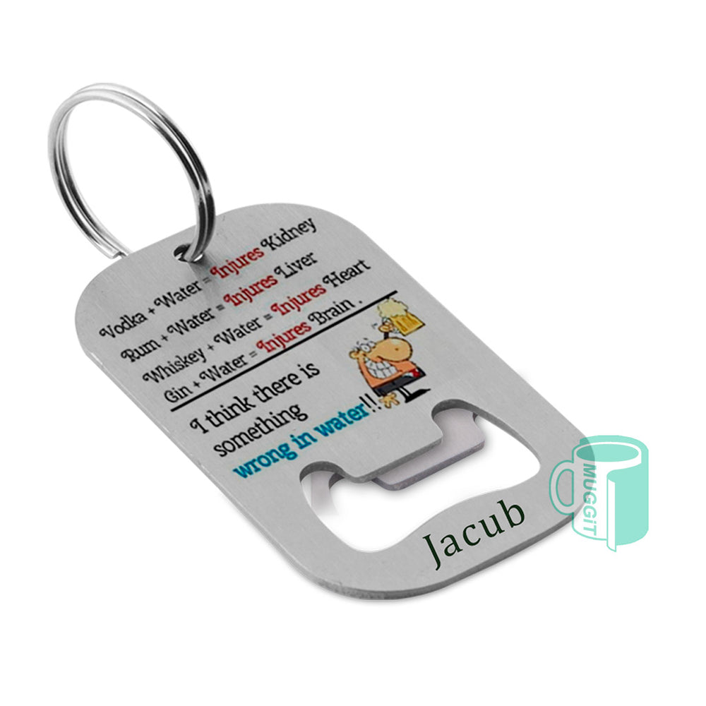 Metal Bottle Opener Keyrings - product view 2