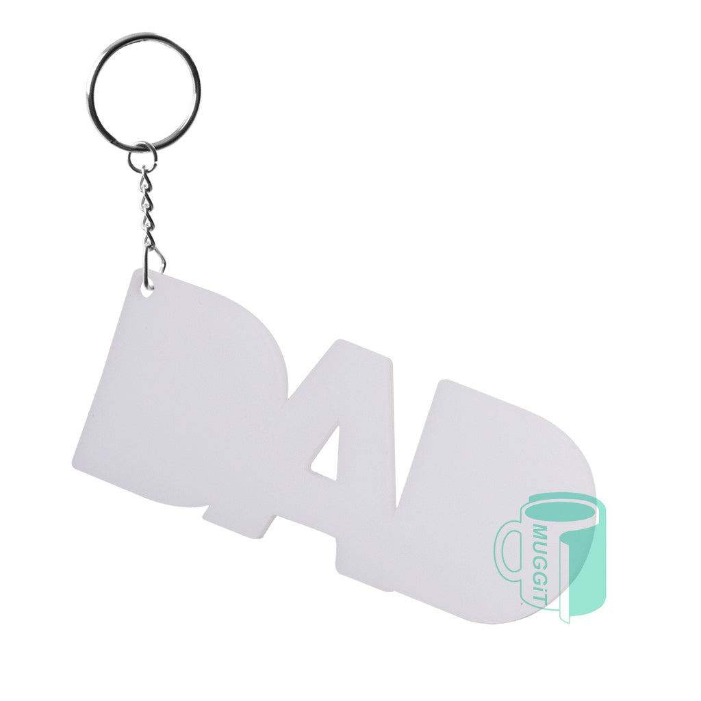 White 3mm Sublimer Keyrings - product view 15