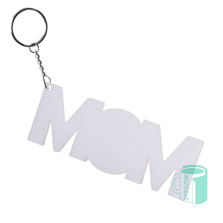 White 3mm Sublimer Keyrings - product view 12
