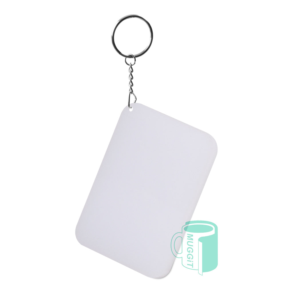 White 3mm Sublimer Keyrings - product view 9